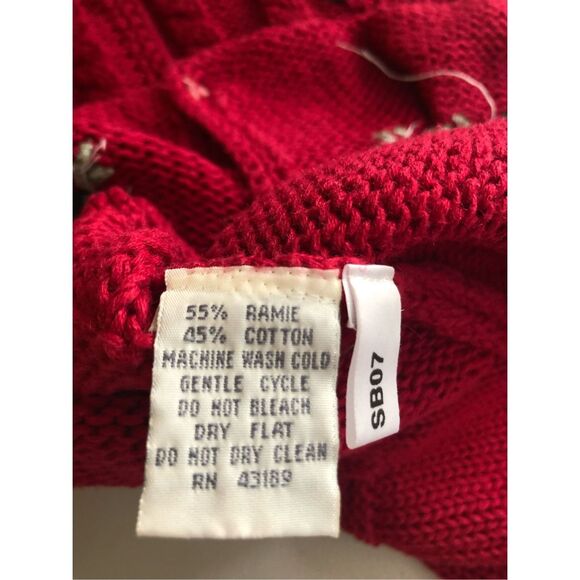 Vintage Susan Bristol Floral Knit Vest Red Size M (1996) - Picture 13 of 13